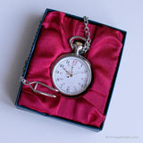 Bolsillo elegante vintage reloj | Chaleco de tono plateado reloj para los hombres