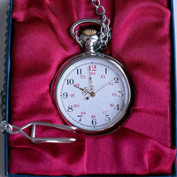 Vintage Elegant Pocket Watch | Silver-tone Vest Watch for Men