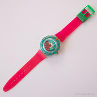 1992 Swatch SDK111 Tipping Compass montre | Vintage rouge et bleu Swatch