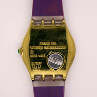 1995 swatch Ironie ylg100 vert gammon montre | Ton d'or swatch Ironie