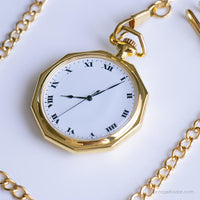 Vintage Luxury Pocket Watch | Elegant Gold-tone Vest Watch