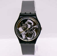Vintage 1991 Swatch GB148 BAISER D'ANTAN Watch | Black & Gold Swatch