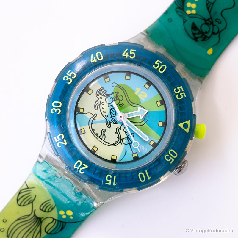 時計 Swatch Scuba 2000 2000 Swatch SDK138 BLUE SANGUINE Watch | Vintage Blue Swatch
