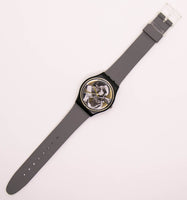 خمر 1991 swatch GB148 Baiser D'antan Watch | الذهب الأسود swatch