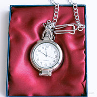Orologio tascabile minimalista vintage | Orologio da treno tono d'argento