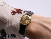 Tono de oro Edox Incabloc Movimiento suizo mecánico reloj