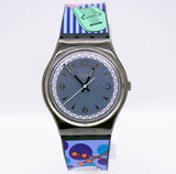 Vintage 1990 swatch GX117 ASCOT montre | Original des années 90 swatch Gant montre