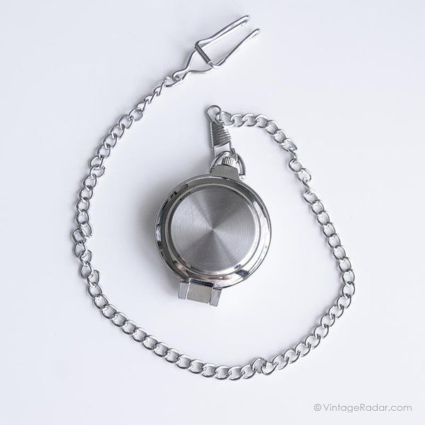 Trian Watch Vintage Minimalist Pocket Watch | Silver-tone Train Watch – Vintage Radar