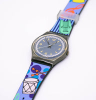 خمر 1990 swatch GX117 ASCOT WATCH | 90s الأصلي swatch ساعة جنت