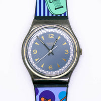 خمر 1990 swatch GX117 ASCOT WATCH | 90s الأصلي swatch ساعة جنت