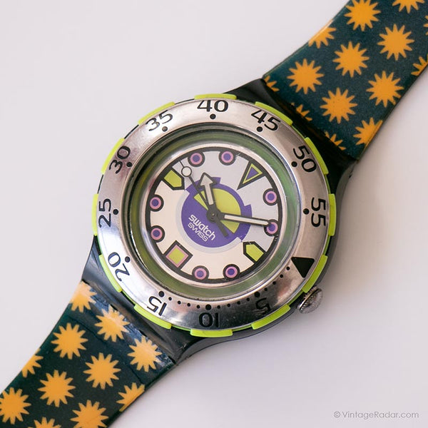 1992 Swatch SDB103 Bombola Watch | نغمة الفضة خمر Swatch Scuba
