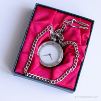 ساعة جيب قابلة للتحصيل الفاخرة القديمة | ساعة سترة نغمة الفضة