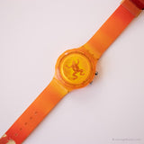 1997 Swatch SDJ901 Luminosa montre | Grenouille orange vintage Swatch Scuba