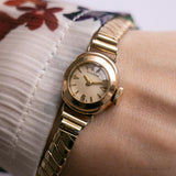 Jahrgang Dugena 20 Mikron gerollte goldplattiert Uhr für Frauen