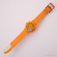 1997 Swatch SDJ901 Luminosa reloj | Rana naranja vintage Swatch Scuba