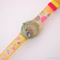 1991 Swatch Grapes SDK105 montre | Vintage coloré pointillé Swatch Scuba