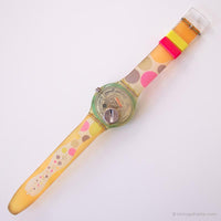 1991 Swatch Grapes SDK105 montre | Vintage coloré pointillé Swatch Scuba