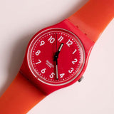 Vintage 2009 Cherry-Beere GR154 Swatch Uhr | Rot Swatch Uhr