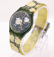 1995 swatch GN150 Schwarze Schafe Uhr | Süße Träume 90er swatch Uhr