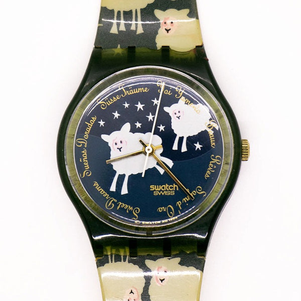 1995 Swatch GN150 BLACK SHEEP Watch | SWEET DREAMS 90s Swatch Watch