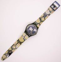1995 swatch GN150 Black Sheep Watch | Sogni d'oro degli anni '90 swatch Guadare