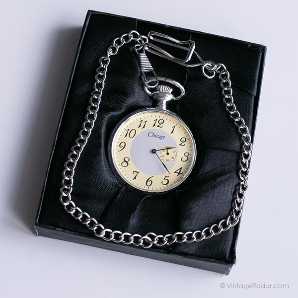 Poche mécanique vintage montre | Pocket de la foire du monde de Chicago montre