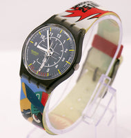 1994 swatch GM704 Heroes Sky montre | NOS vintage swatch Gant montre