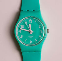 Antiguo Swatch Mint Leave LL115 | Menta verde Swatch Lady Cuarzo reloj