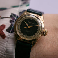 Rollte goldene 20 Mikrometer Dugena Festa Vintage Uhr für Frauen