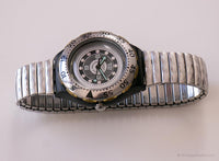 1995 Swatch SDB106 SDB107 recién llegado reloj | Tono plateado vintage Swatch
