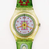 1993 swatch GK154 Cuzco reloj | Verde hippie vintage swatch reloj