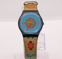1993 swatch GN126 Cancún reloj | Vintage hippie de los 90 swatch Caballero