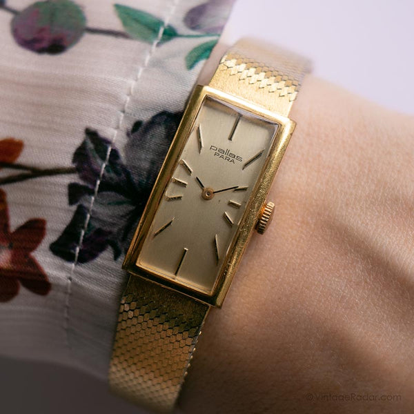 Tono de oro Vintage Pallas para alemán mecánico reloj para mujeres