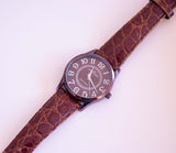Chocolat brun Anne Klein Quartz montre pour les femmes vintage