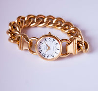 Tono dorado Anne Klein Cuarzo de damas reloj con brazalete de la cadena de oro
