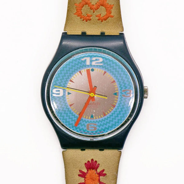 1993 Swatch GN126 CANCUN Watch | 90s Hippie Vintage Swatch Gent