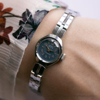 Vintage Silver-tone Lady de Luxe 17 Jewels Mechanical Watch for Ladies