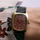 Vintage Certina Club 2000 Swiss Mechanical reloj con dial rojo
