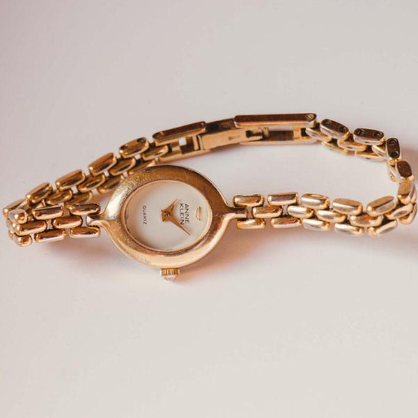 Gold-Ton Anne Klein Damenkleid Uhr | Vintage Designer Uhren