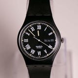 Vintage Nero GB722 Swatch montre | 1990 Swatch Originaux gent montre