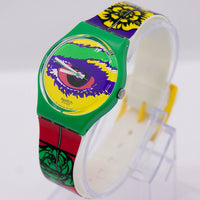 1994 Swatch GG128 MOUSE RAP Watch | Evil Eye Colorful 90s Swatch Gent Watch