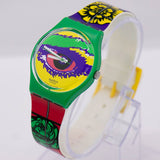 1994 swatch GG128 Mouse Rap Watch | Malvagie colorate degli anni '90 swatch Gent Watch