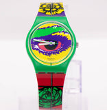 1994 swatch Rap de souris GG128 montre | Evil Eye coloré des années 90 swatch Gant montre