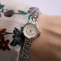 Intermat 17 Rubis Antichoc Uhr - Silberton-Tiny Ladies Armbanduhr