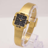 Tenor Dorly 17 Juwelen Incabloc Schwarze Diamanten Uhr für Frauen