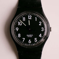 Ancien Swatch Costume noir gb247 | 2009 Vintage Black Swatch montre