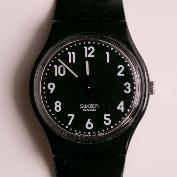 Jahrgang Swatch Schwarzer Anzug GB247 | 2009 Vintage Black Swatch Uhr