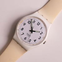 Solo blanco suave gw151o Swatch reloj | Vintage 2009 White Swatch reloj