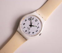 Solo blanco suave gw151o Swatch reloj | Vintage 2009 White Swatch reloj
