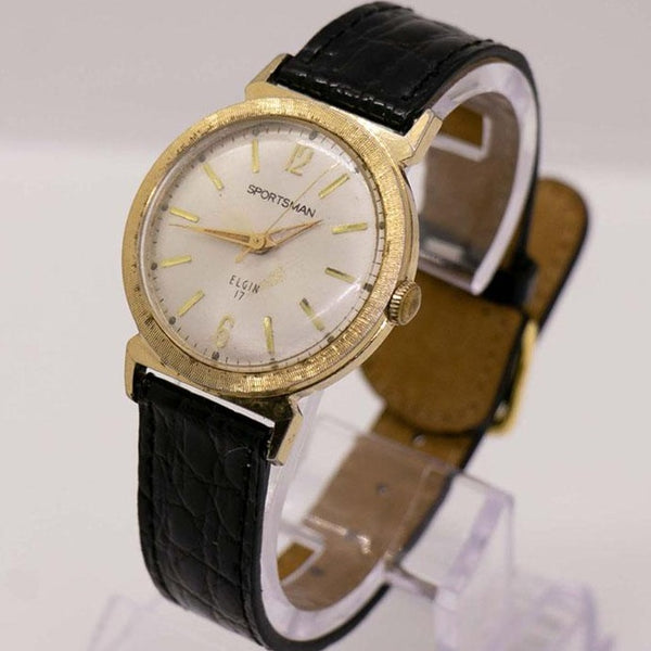 Vintage des années 1960 Elgin Sportsman 17 Jewels plaqués or montre